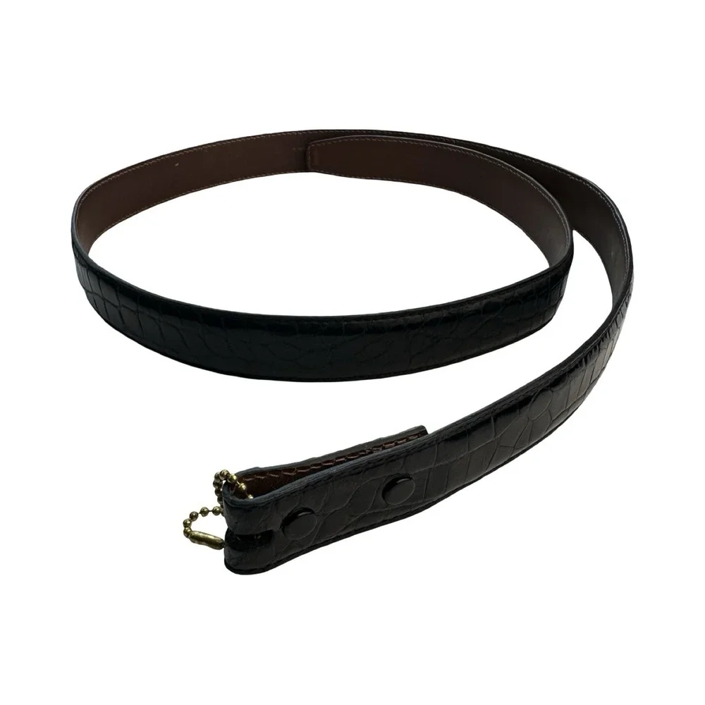 Bespoke Black Genuine American Alligator Mens Belt Size 38 NWOT